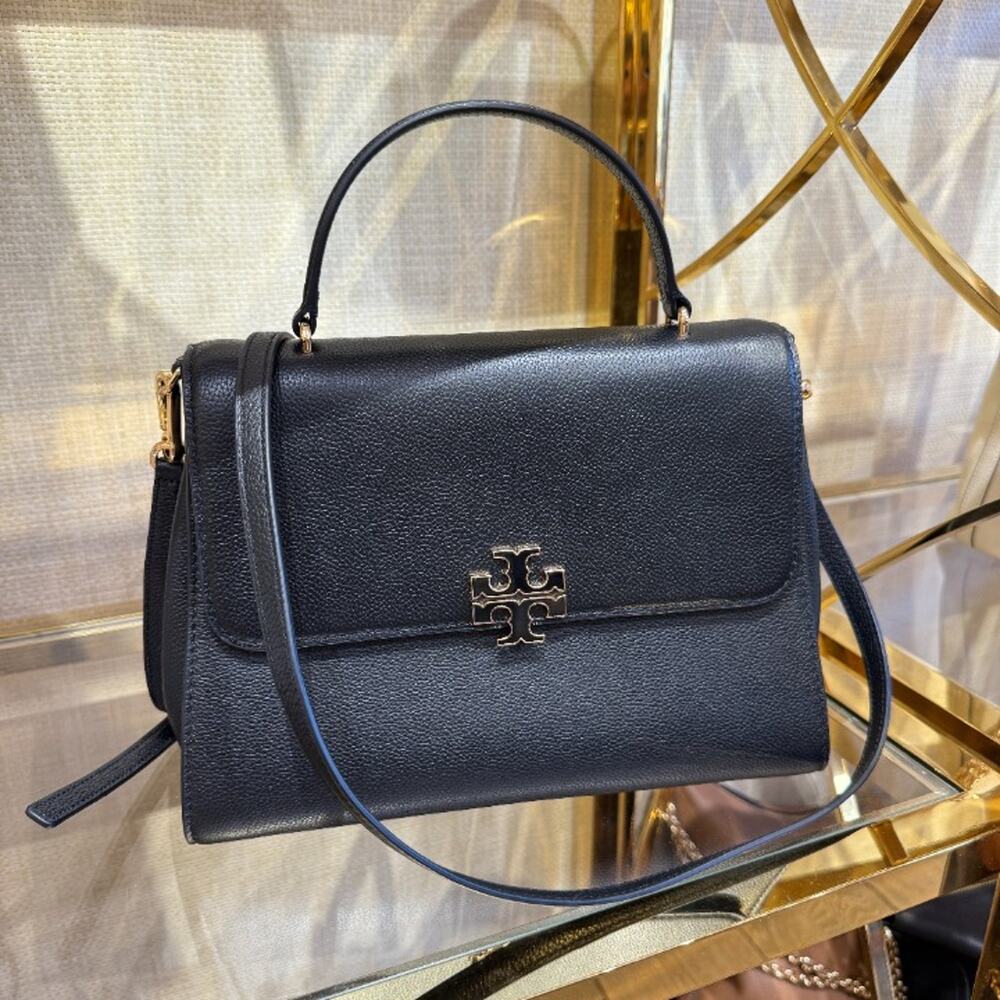 New‼️Tory Burch Britten Large Top Handle 182692 Black $600